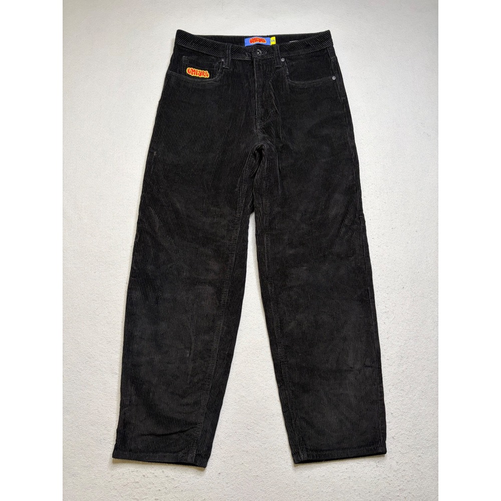 Empyre‎ Corduroy Pants Womens 28 Blk Loose Fit Straight Leg Y2K Skate Streetwear